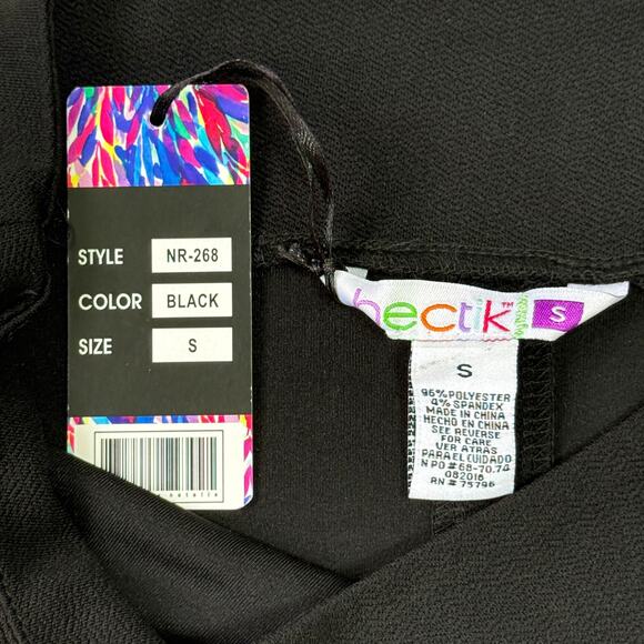 Hectik by Natalia Black High-Waist Midi Pencil Skirt | Bodycon Pull-On | Small - Picture 2 of 2